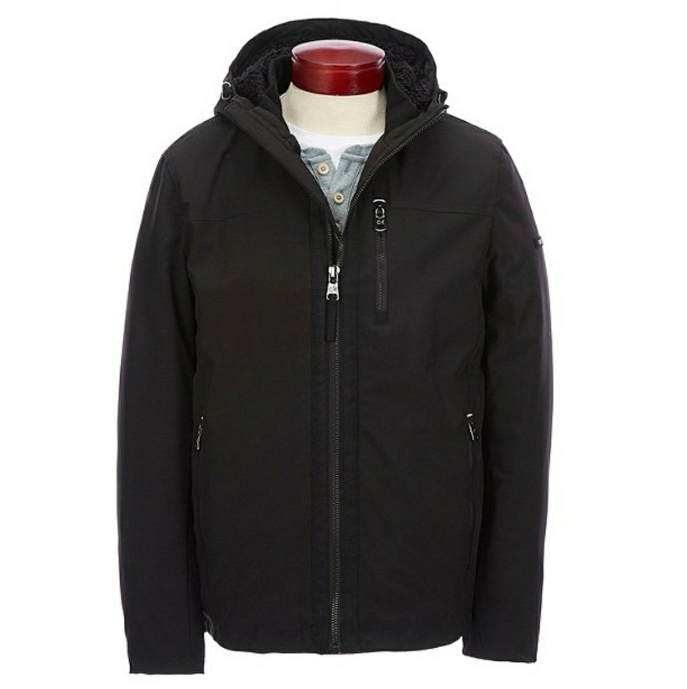 Calvin Klein Faux Fur soft shell jacket size M